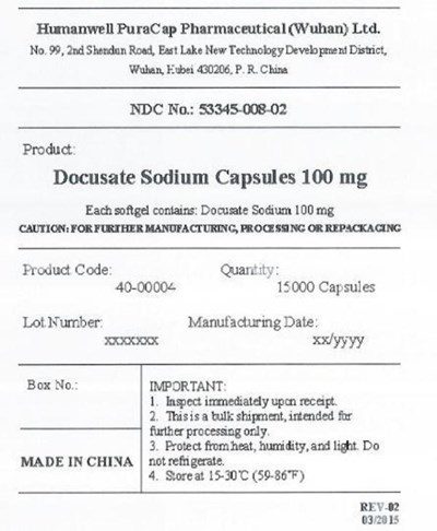 Docusate Sodium 100mg Red Bulk Label   2